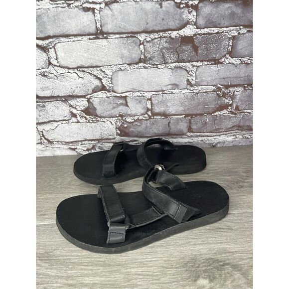 Teva Black Leather Universal Straps Hiking Sandals Women’s Sz 9M US/40EU 1011501 - Picture 4 of 16